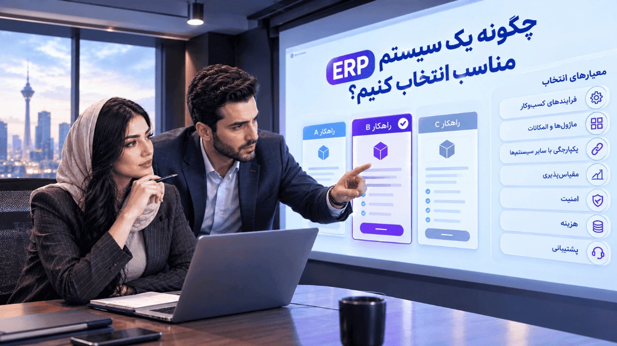 انتخاب سیستم ERP مناسب بر اساس نیازها و فرآیندهای کسب‌وکار