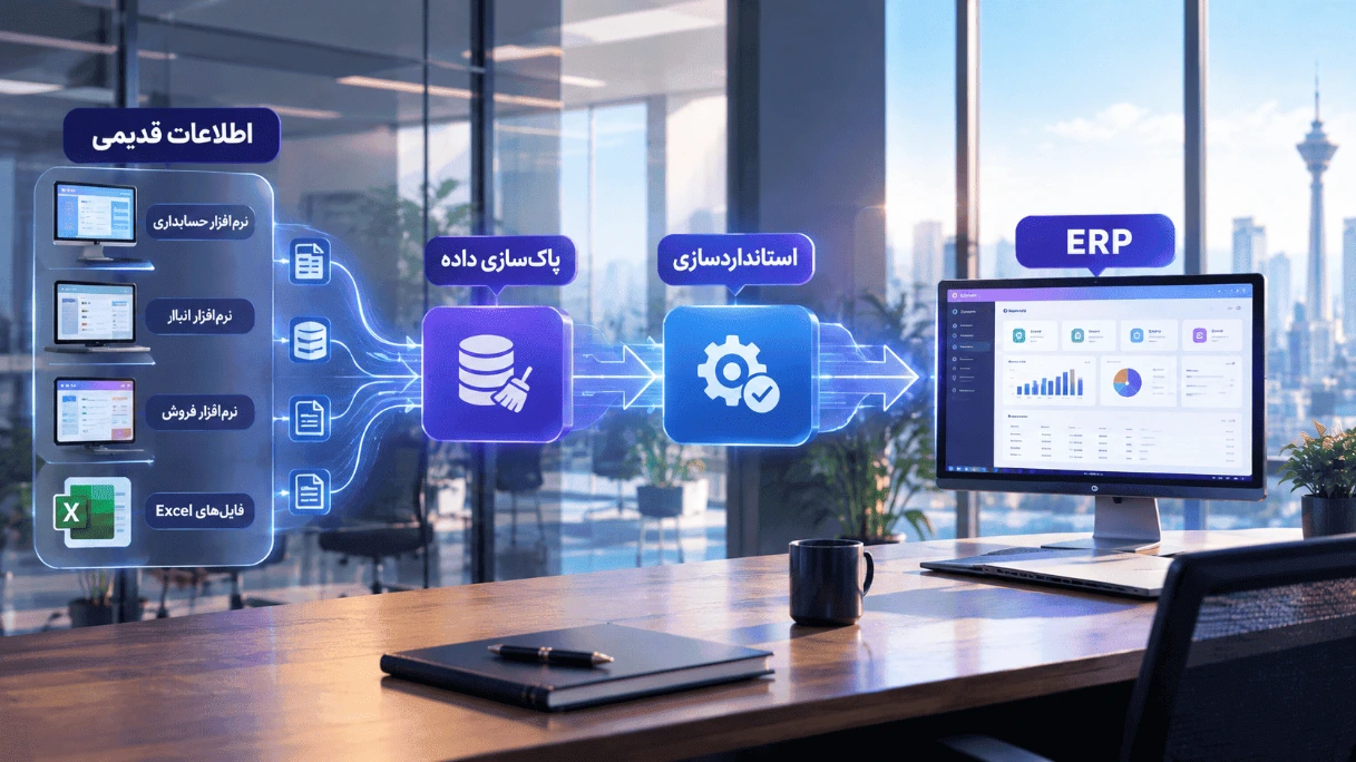 انتقال اطلاعات از سیستم‌های قدیمی به ERP پس از پاک‌سازی و استانداردسازی داده‌ها